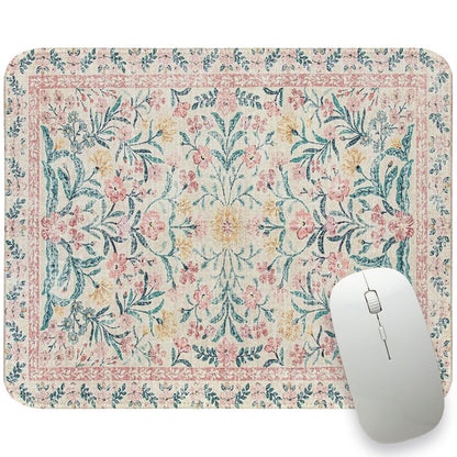 UTELKA Retro Boho Flroal Mouse Pad, Cute Mousepad for Desk Women 10x8