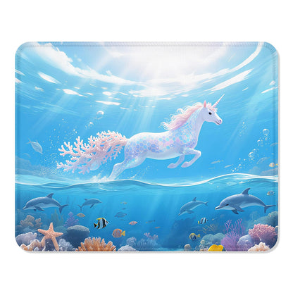 ITNRSIIET Mouse Pad with Stitched Edge Premium Textured Smooth Precise Operation Waterproof Washable Non-Slip Rubber Base Desktop Protection Mat, 10.2×8.3×0.12 inches, Palm Texture