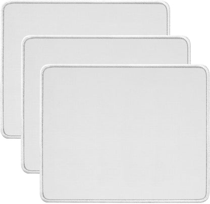 JIKIOU 3 Pack Mouse Pad with Stitched Edge, Perfect Size 10.2x8.3in Black