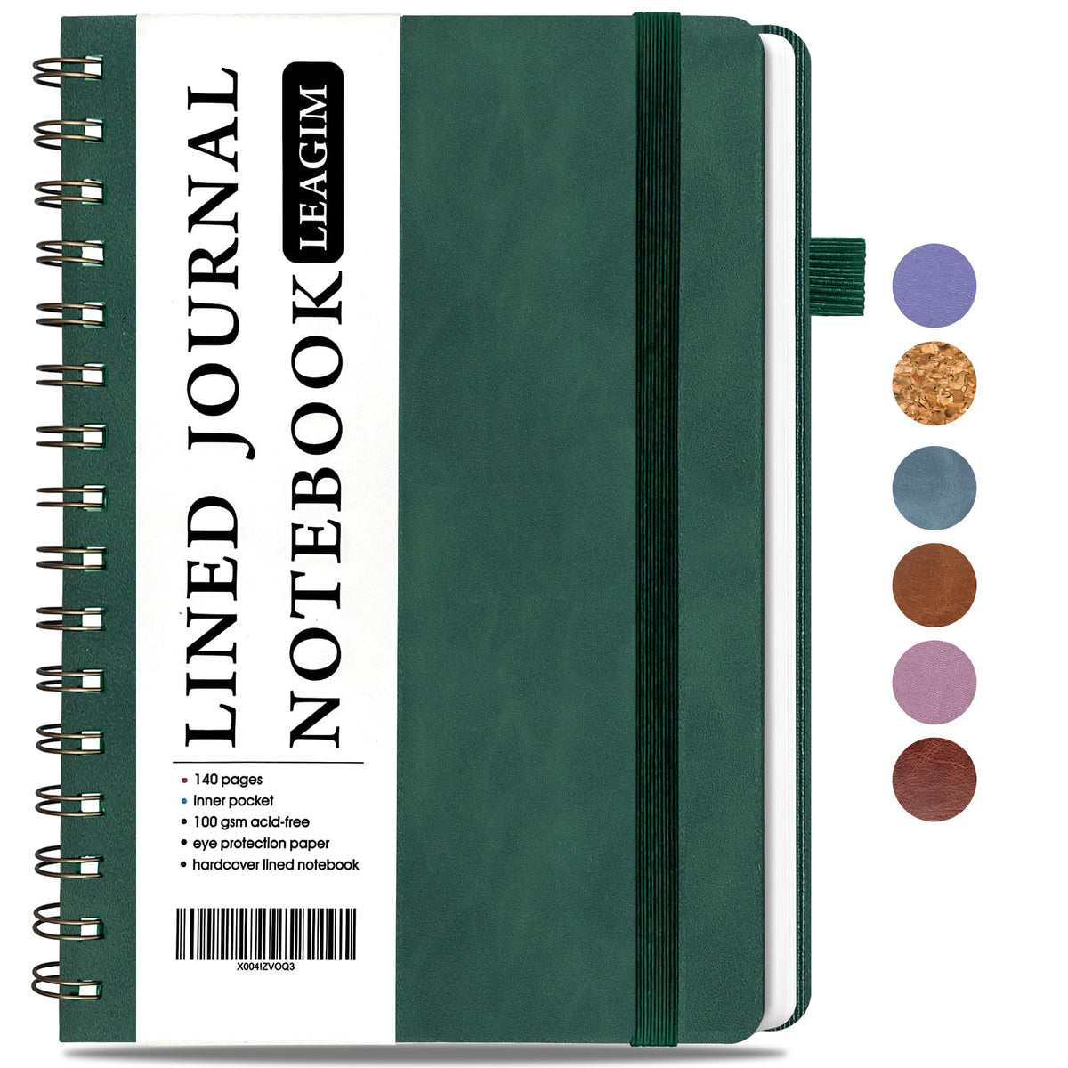 LEAGIM Lined Spiral Journal Notebook for Women & Men, College Ruled Hardcover Notebook for Work & Note Taking, Journals for Writing, 100 GSM, Business, School, 140 Pages, A5(5.8"x8.5") - Pink