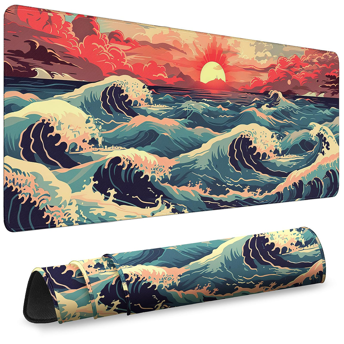 Gaming Mouse Pad, Desk Mat for Keyboard and Mouse, Large Mouse Pad for Desk, Computer Mousepad