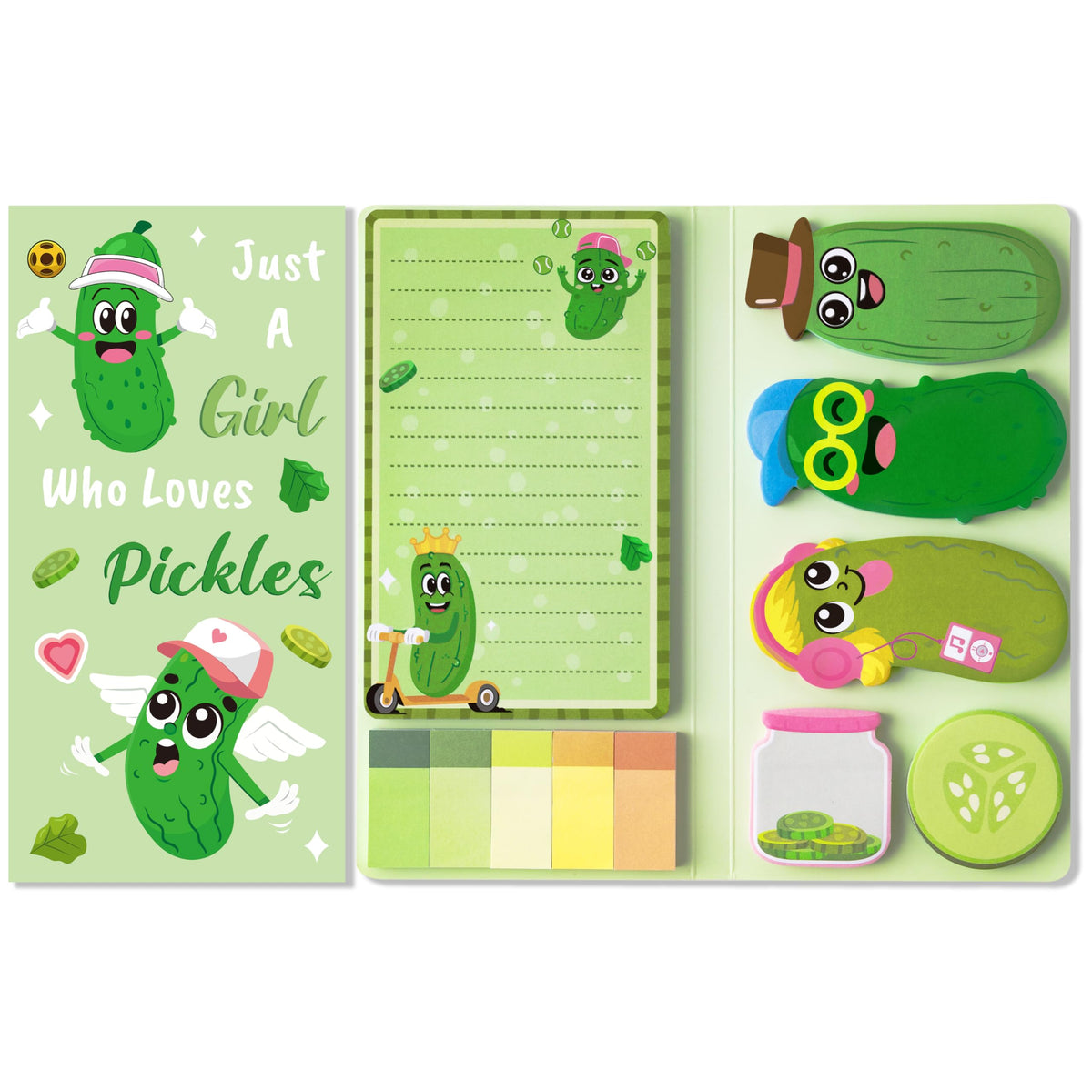B1ykin Sticky Notes Set - 550 Sheets Memo Writing Pad Cat Floral Design