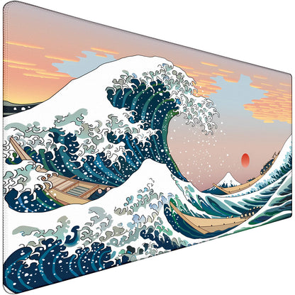 31.5" x 15.7" Waterproof Fabric Desk Pad Large Mouse Pad Office Game, Black