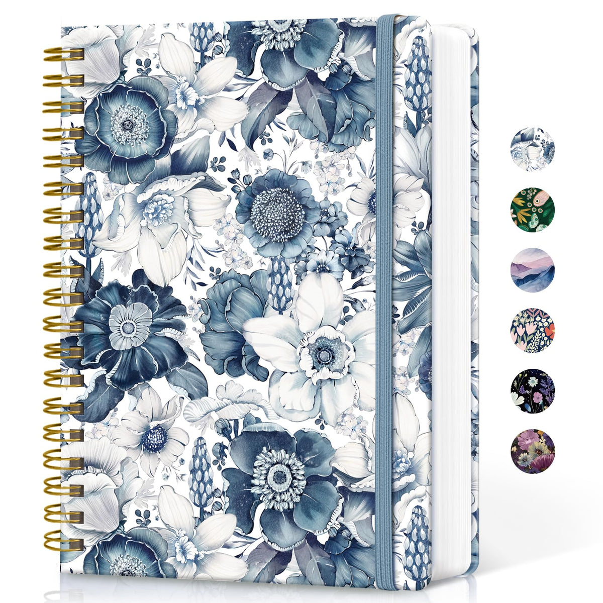 Taja Spiral Notebook for Work Thick Hardcover Lined Journal for Note Taking