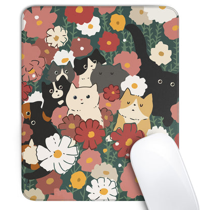 Cute Black Cat Mouse Pad,Kawaii Anime Cat Mouse Pads for Wireless Mouse Desk Accessories,10"X8" Travel Mousepad with Non-Slip Rubber Base, Stitched Edge Mouse Pads for Desk,Computers,Laptop,Office