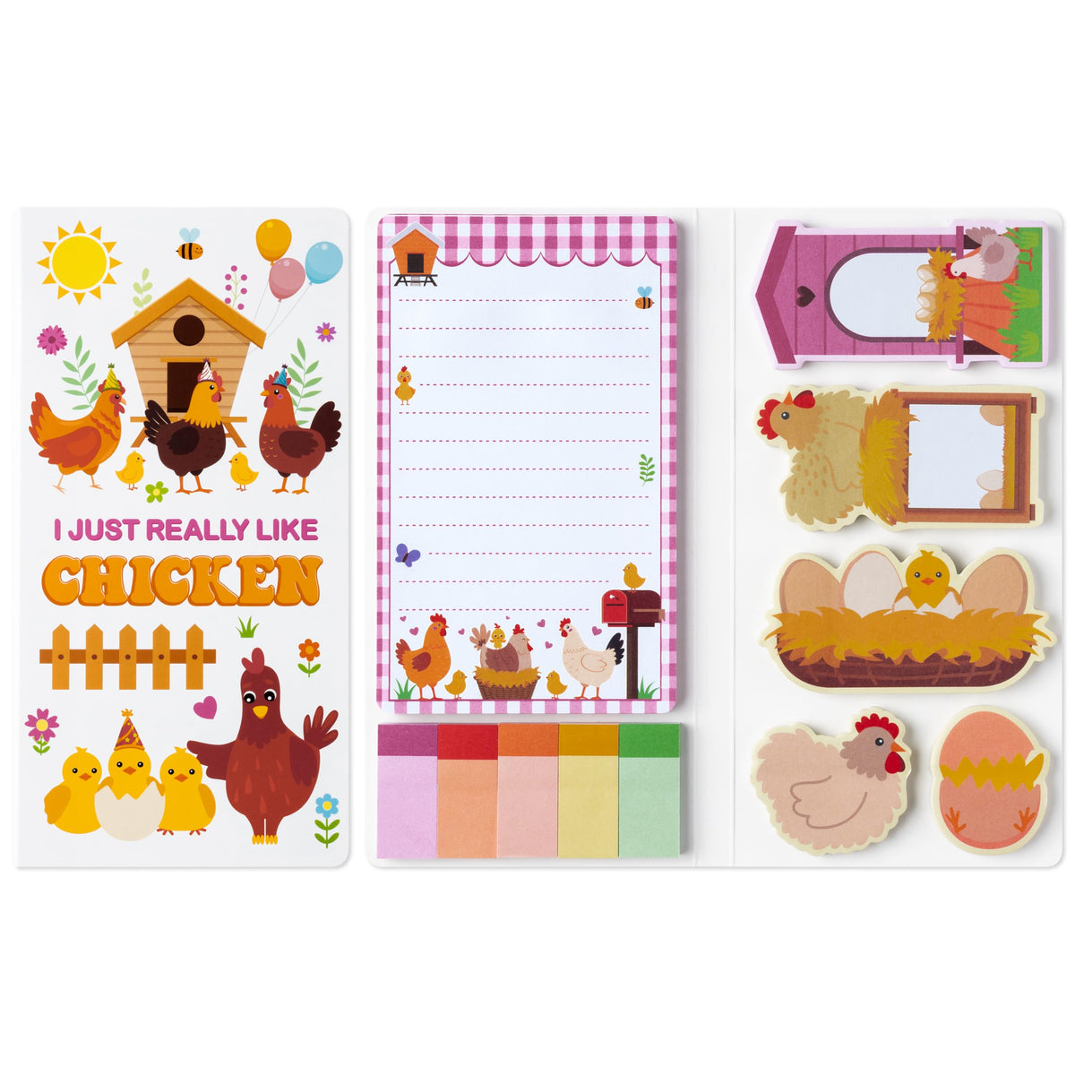 B1ykin Sticky Notes Set - 550 Sheets Memo Writing Pad Cat Floral Design