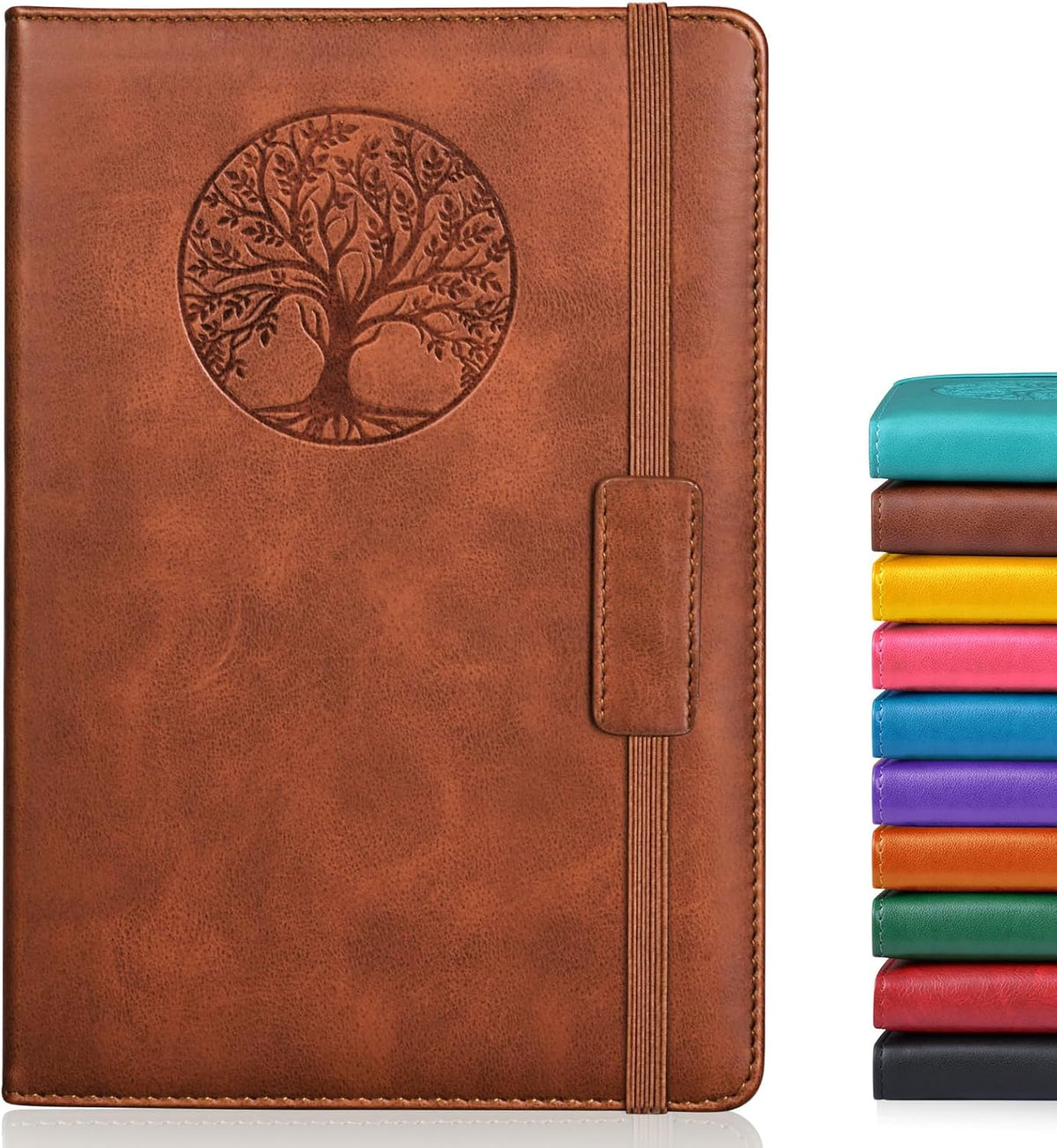 Biuwory Leather Journal Notebook,256 Thick Lined Pages,Hardcover 5.7"×8.3"