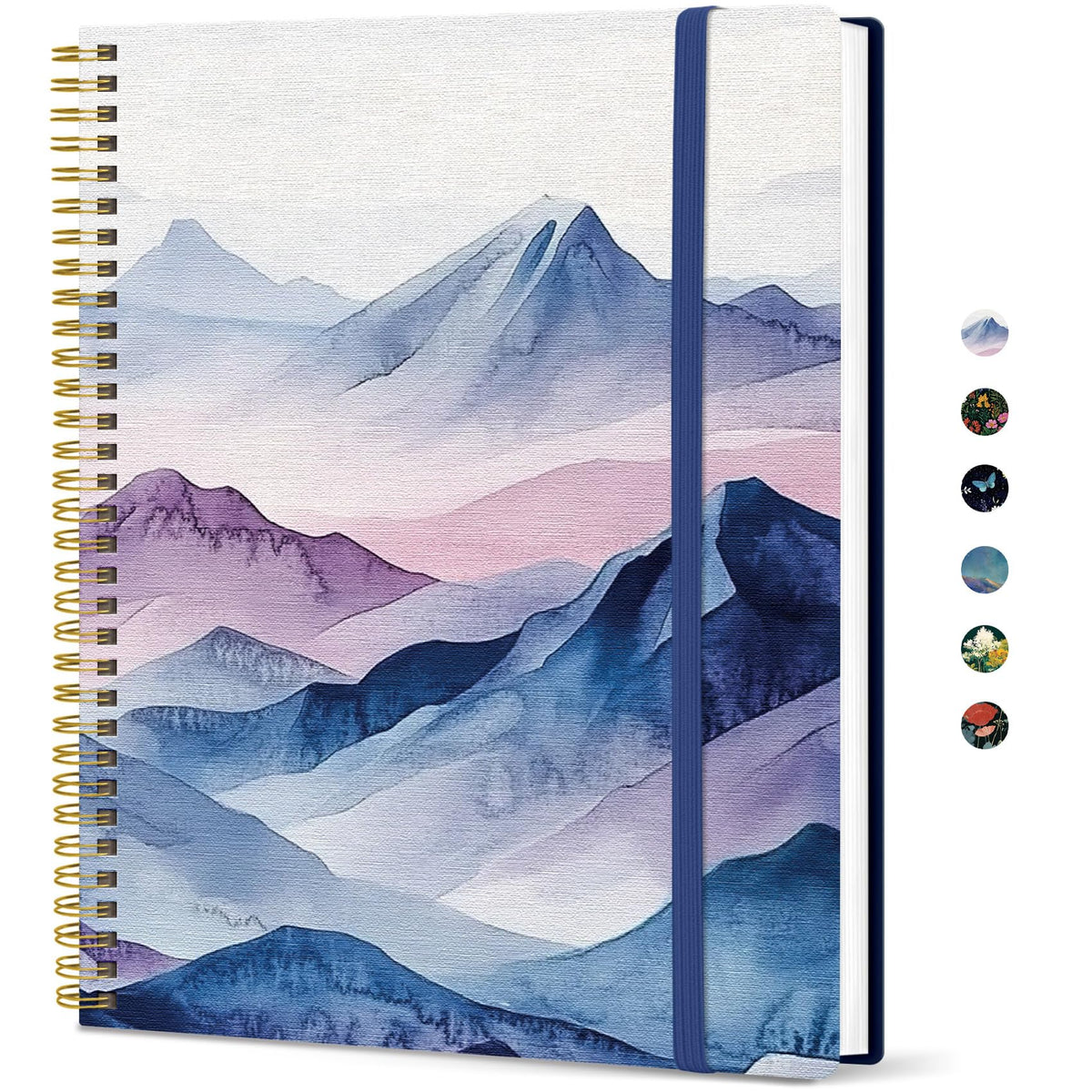 Taja Large Spiral Lined Journal for Women and Men, Notebook for Work