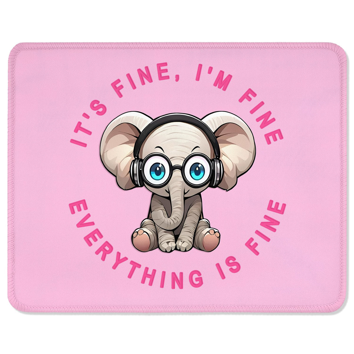 ITNRSIIET Mouse Pad with Stitched Edge Premium Textured Smooth Precise Operation Waterproof Washable Non-Slip Rubber Base Desktop Protection Mat, 10.2×8.3×0.12 inches, Palm Texture