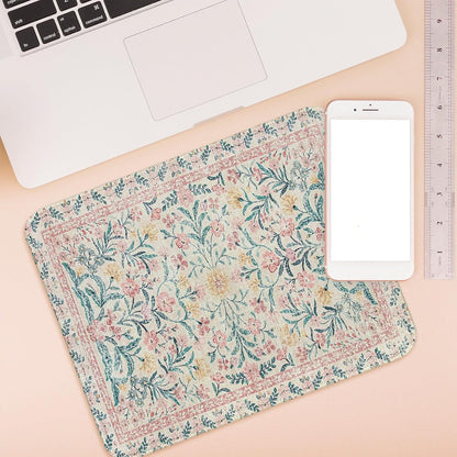 UTELKA Retro Boho Flroal Mouse Pad, Cute Mousepad for Desk Women 10x8