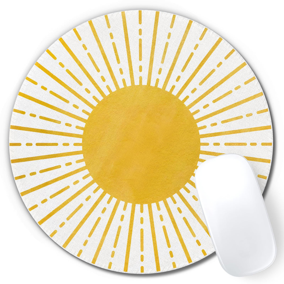Boho Colorful Sunshine Rainbow Mouse Pad, Cute Sunshine Mouse Pads Mousepad for Desk Home Office Dorm Computers Laptop, Boho Office Supplies Desk Accessories, 7.9x7.9 Inch