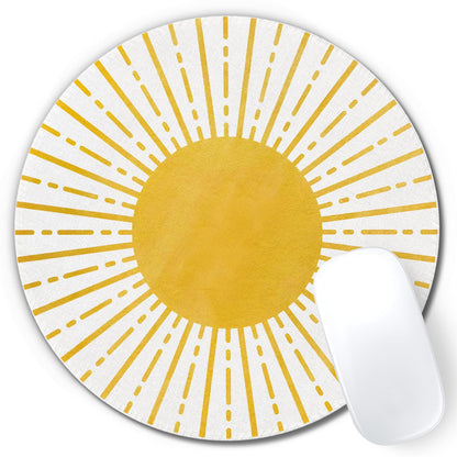 Boho Colorful Sunshine Rainbow Mouse Pad, Cute Sunshine Mouse Pads Mousepad for Desk Home Office Dorm Computers Laptop, Boho Office Supplies Desk Accessories, 7.9x7.9 Inch