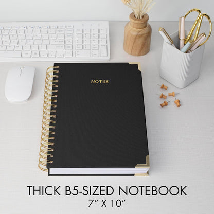 Aesthetic Thick Spiral Notebook Journal For Women in B5 - Linen Hardcover