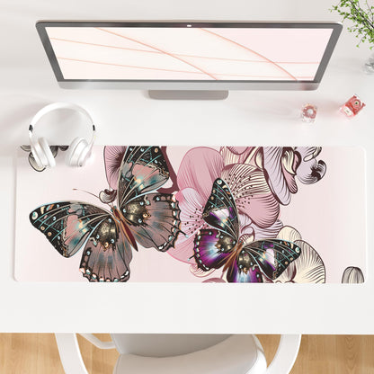 QiyI PU Leather Large Mouse Pad, Office Decor, 31.5" x 15.7", Rose Gold