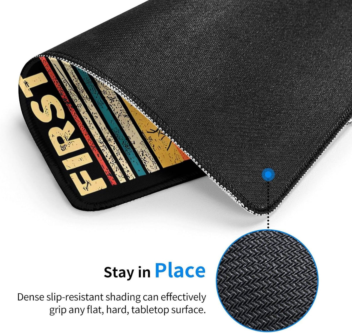 Cute Funny Square Opossum Mousepad with Durable Stitched Edges Washable, Anti-Slip Rubber Base Wireless Mouse Pads for Desk, Computers, Laptop, Office Desk Accessories 9.5 x7.9 Inch