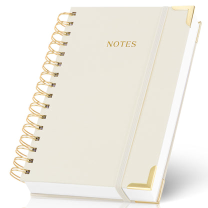 Aesthetic Thick Spiral Notebook Journal For Women in B5 - Linen Hardcover