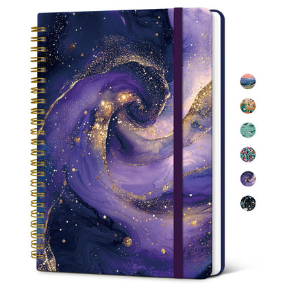 Taja Hardcover Journal for Women, Pretty Spiral Lined Notebook for Work, A5