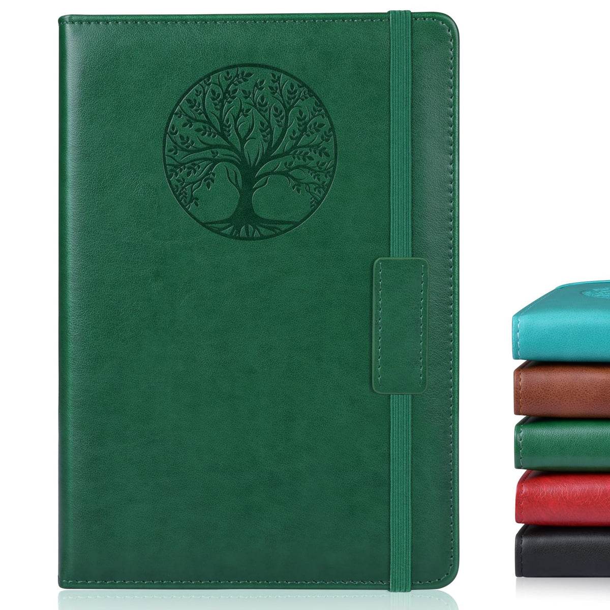 Biuwory Leather Journal Notebook,256 Thick Lined Pages,Hardcover 5.7"×8.3"