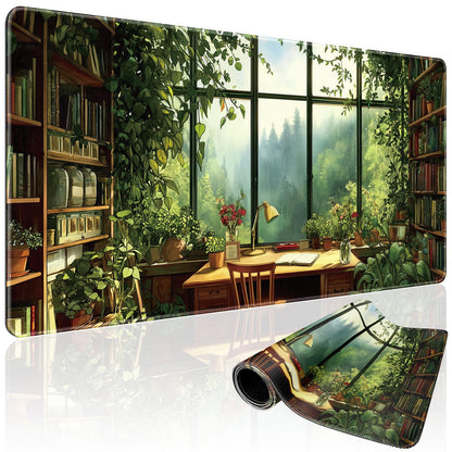 Mystical Gothic Library Large Gaming Mouse Pad Desk Mat 31.5x15.7