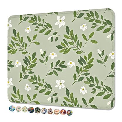Mouse Pad, Cute Mouse Mat, 10" x 8", Colorful Flower Cat