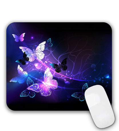Mouse Pad Purple Butterflies Mouse Mat for Desk Laptop Computer
