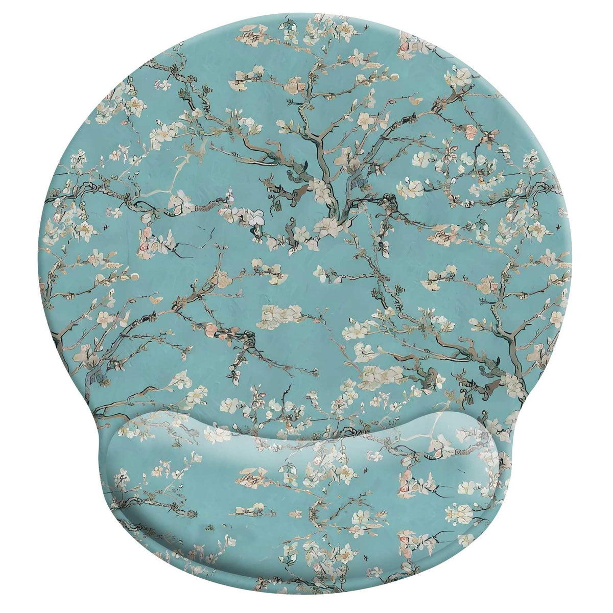Pink Ergonomic Mouse Pad with Wrist Support, Mouse Pads for Desk with Memory Foam Wrist Rest Non-Slip PU Base for Office Decor Computer Laptop