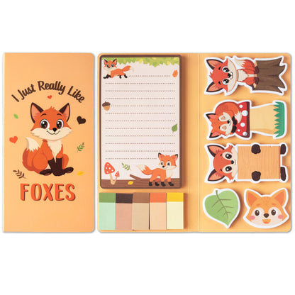 B1ykin Sticky Notes Set - 550 Sheets Memo Writing Pad Cat Floral Design
