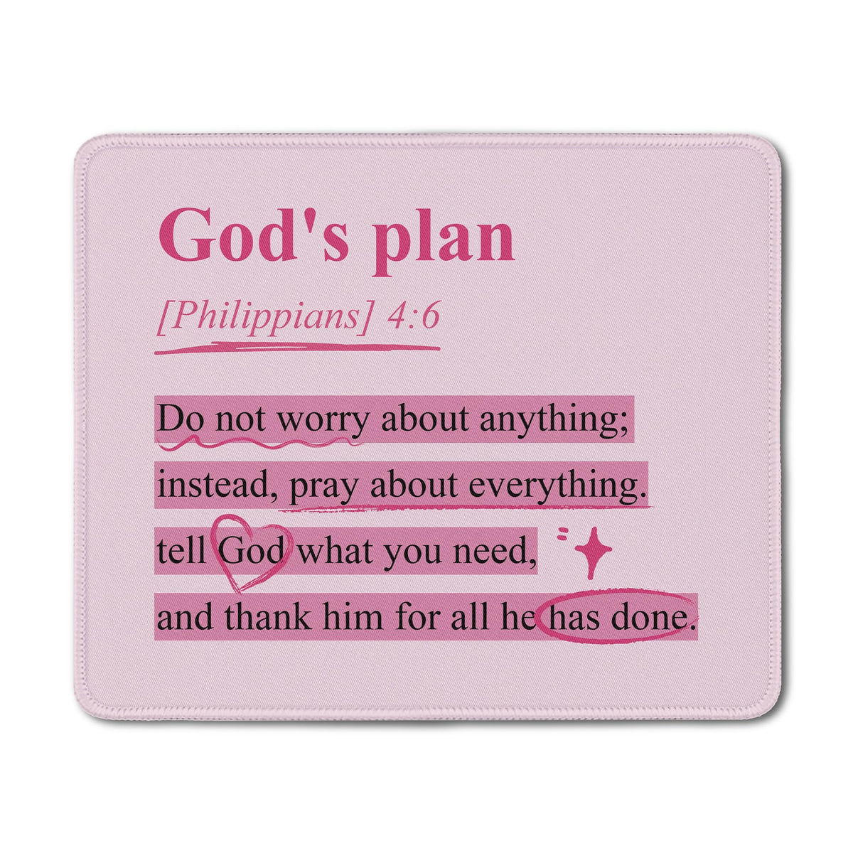 Inspirational Christian God Says I Am Mouse Pad, Minimalist Boho Floral Bible Verse Affirmation Mouse Pads Mousepad for Home Office Dorm Computers Laptop Supplies Desk Accessories, 9.5x7.9 Inch