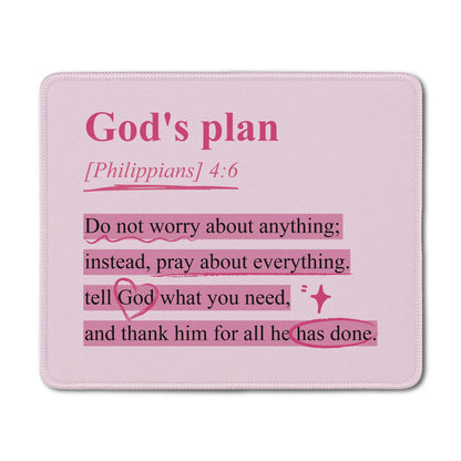 Inspirational Christian God Says I Am Mouse Pad, Minimalist Boho Floral Bible Verse Affirmation Mouse Pads Mousepad for Home Office Dorm Computers Laptop Supplies Desk Accessories, 9.5x7.9 Inch