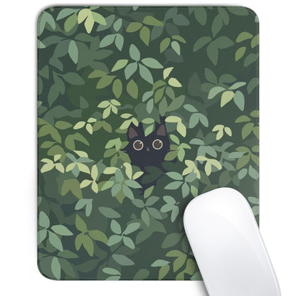 Cute Black Cat Mouse Pad,Kawaii Anime Cat Mouse Pads for Wireless Mouse Desk Accessories,10"X8" Travel Mousepad with Non-Slip Rubber Base, Stitched Edge Mouse Pads for Desk,Computers,Laptop,Office