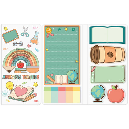 B1ykin Sticky Notes Set - 550 Sheets Memo Writing Pad Cat Floral Design
