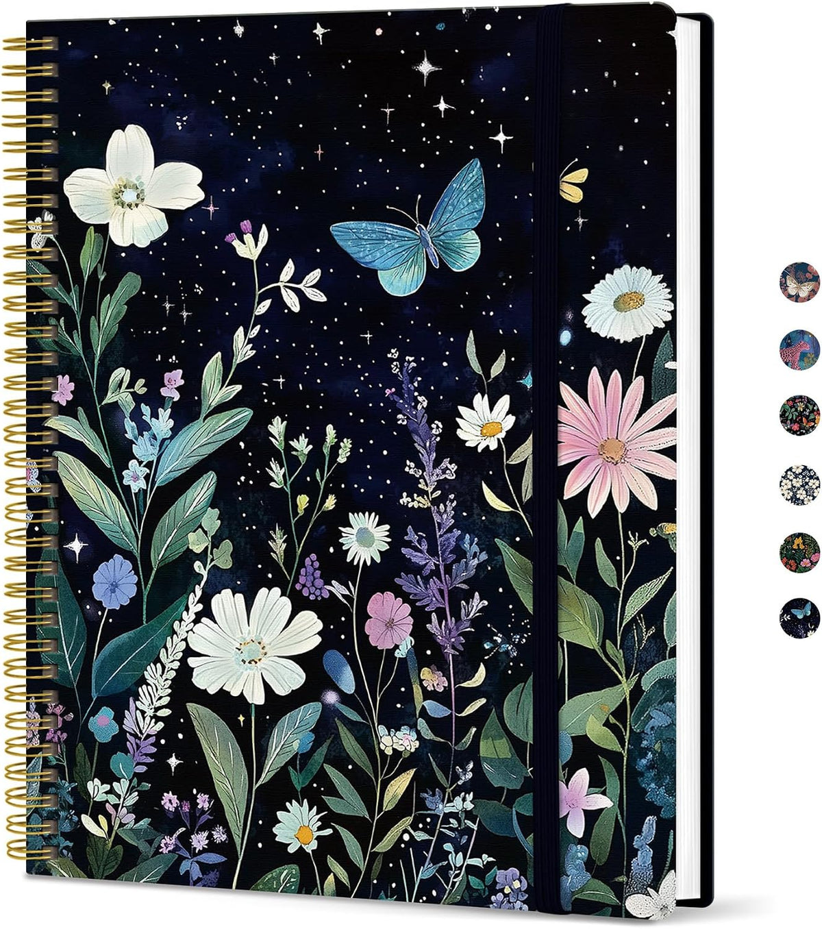 Taja Large Spiral Lined Journal for Women and Men, Notebook for Work