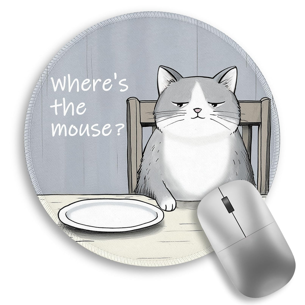 Inspirational Quote Work Mouse Pad, Positive Small Round Mousepad