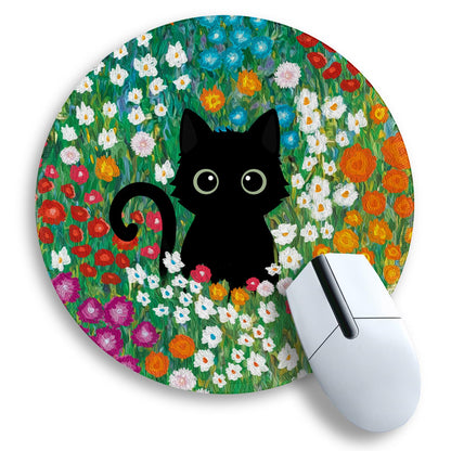 Gctriki Pink Round Mouse Pads for Desk, Cute Office Decor for Women 8.6 in