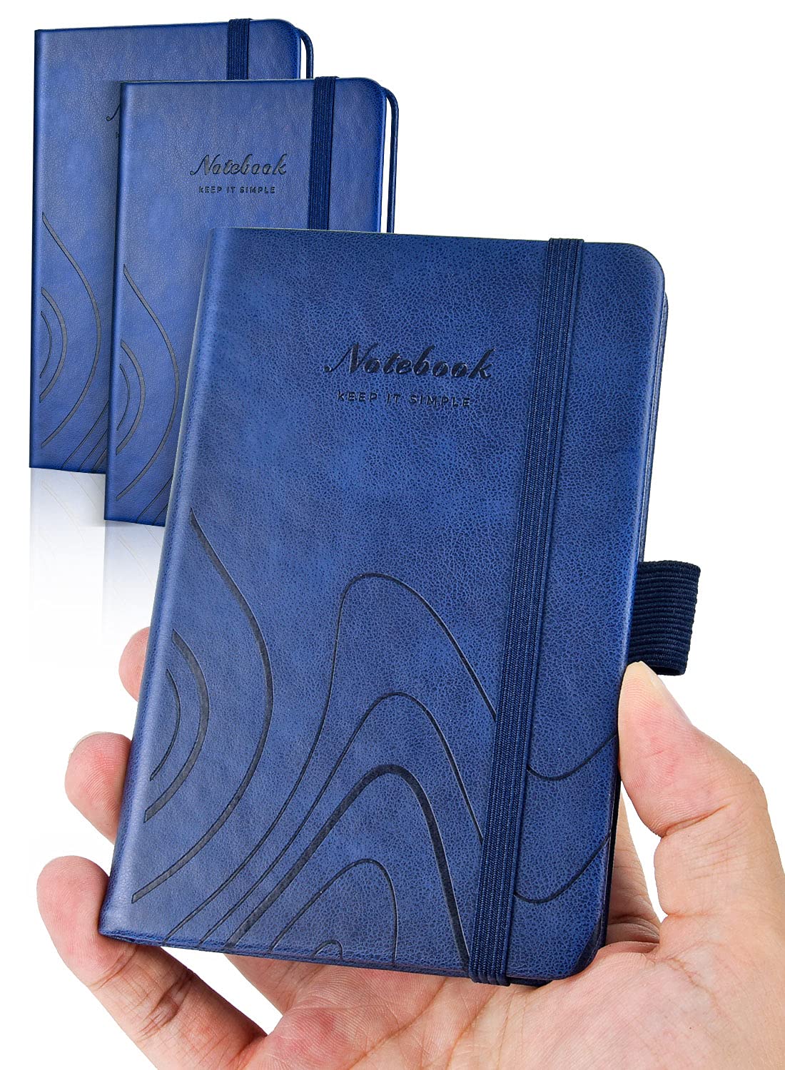 AISBUGUR Pocket Notebook, Small Notebook, 2-Pack Total 320 Pages,3.7" x 5.7" Pocket Notebook (2 Pack, Black1)