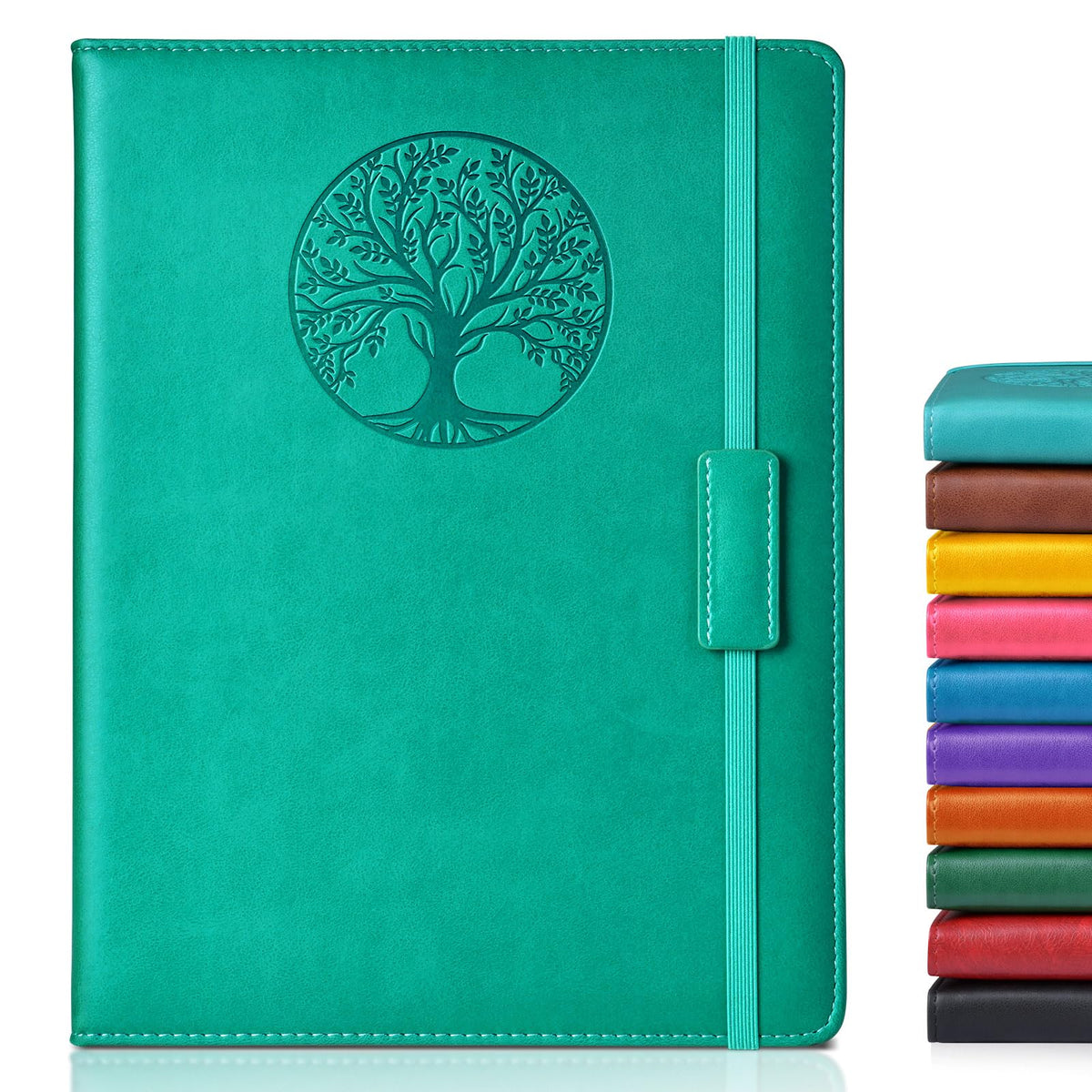 Biuwory Leather Journal Notebook,256 Thick Lined Pages,Hardcover 5.7"×8.3"