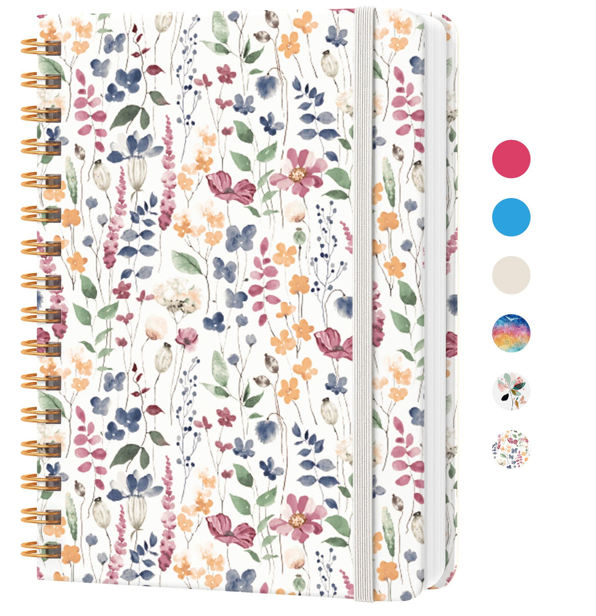 Lined Spiral Journal Notebook, A5 College Ruled Notebook for Note-Taking