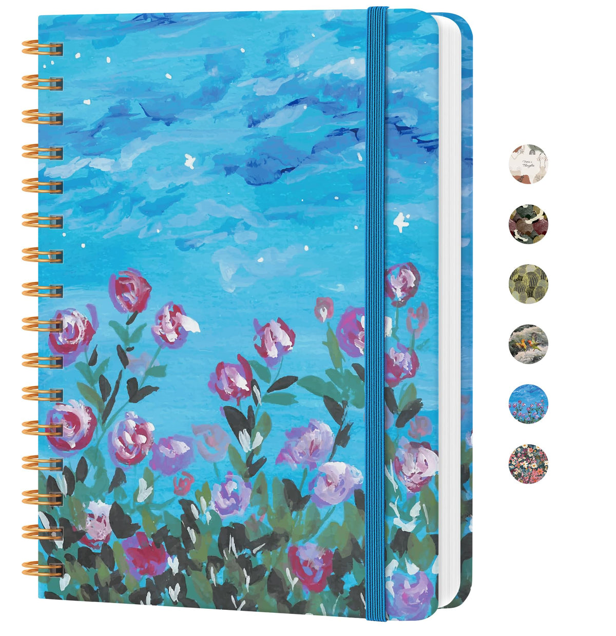 Lined Spiral Journal Notebook, A5 College Ruled Notebook for Note-Taking