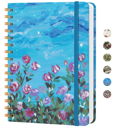 Lined Spiral Journal Notebook, A5 College Ruled Notebook for Note-Taking