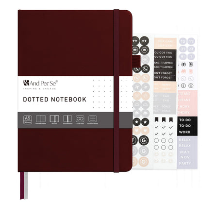 &And Per Se Lined Journal Notebook – A5 Hardcover, 160 Pages 100gsm Thick Paper, College Ruled for Writing - 5.7”x8” (Dark Green)