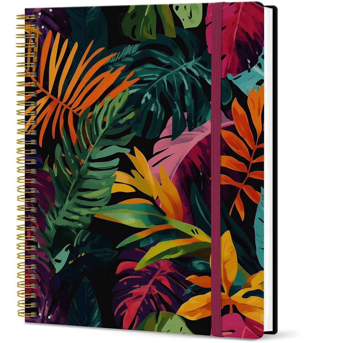 Taja Large Spiral Lined Journal for Women and Men, Notebook for Work