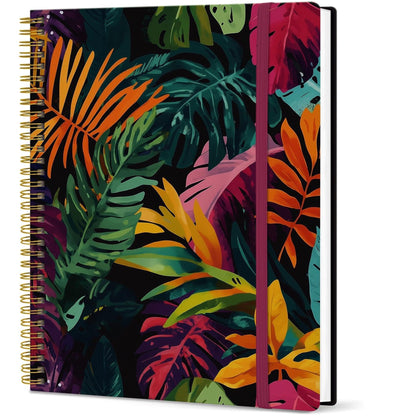 Taja Large Spiral Lined Journal for Women and Men, Notebook for Work