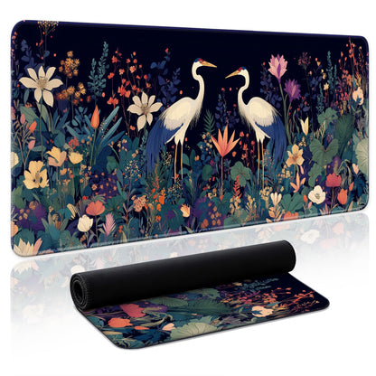 Aesthetic Desk Mat, Cute Enchanted Garden Desk Pad Protector for Work & Decor, 31.5" x 11.8", Pretty Non-Slip Extended Mouse Pad for Office or Home