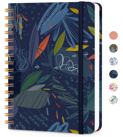 Lined Spiral Journal Notebook, A5 College Ruled Notebook for Note-Taking