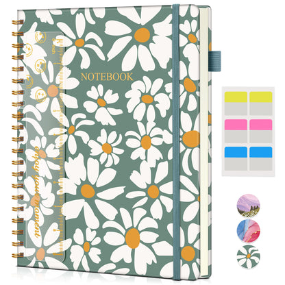 Spiral Notebook Journal 8.5” x 11”, A4 Large Notebooks for Women Men, College Ruled Lined Journal, 100 GSM Paper, Hardcover Spiral Bound Journals for Work School Writing Note Taking Business, Purple