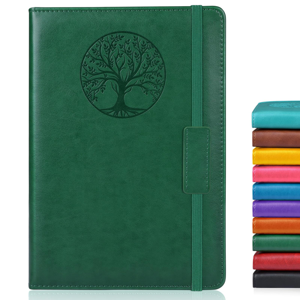Biuwory Leather Journal Notebook,256 Thick Lined Pages,Hardcover 5.7"×8.3"