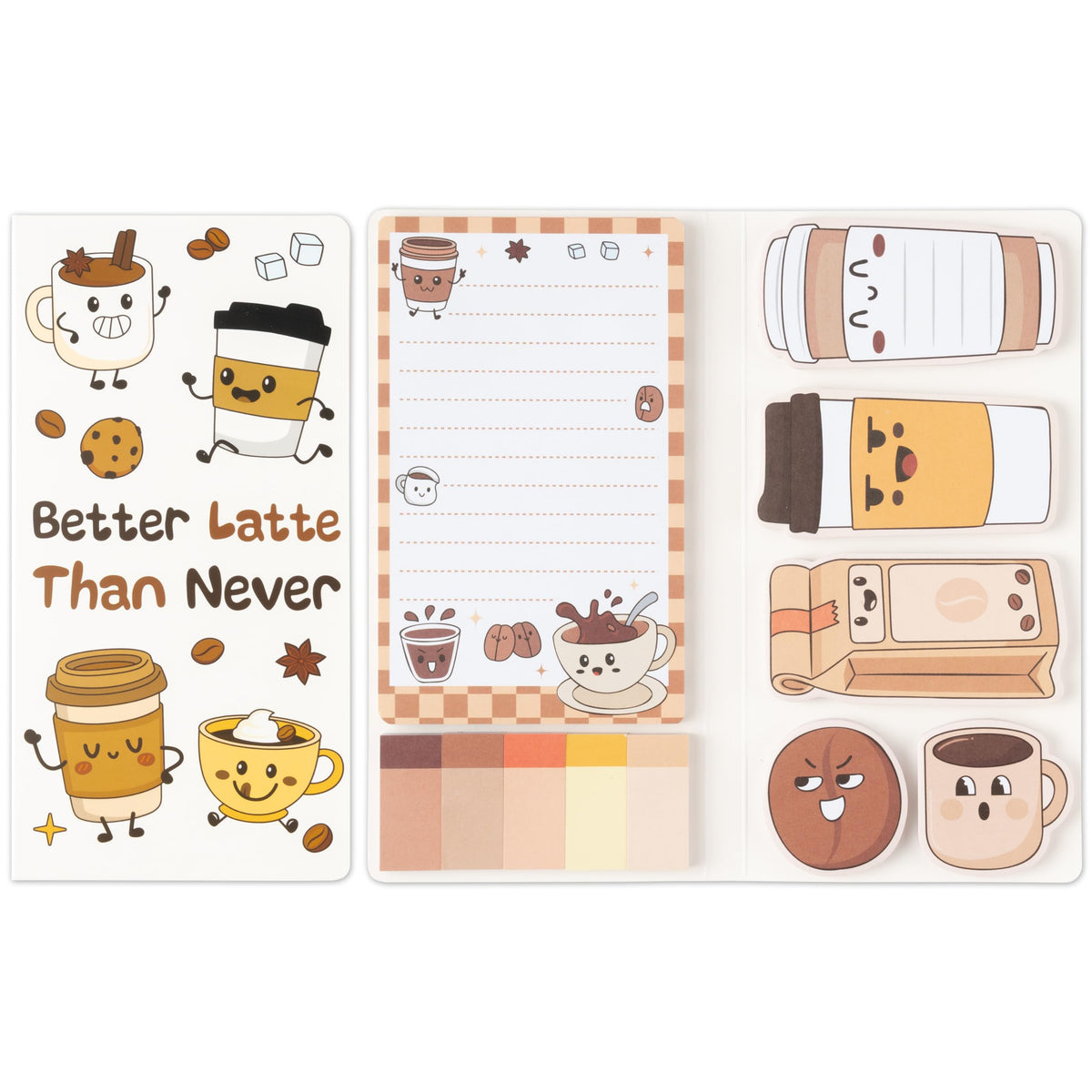 B1ykin Sticky Notes Set - 550 Sheets Memo Writing Pad Cat Floral Design