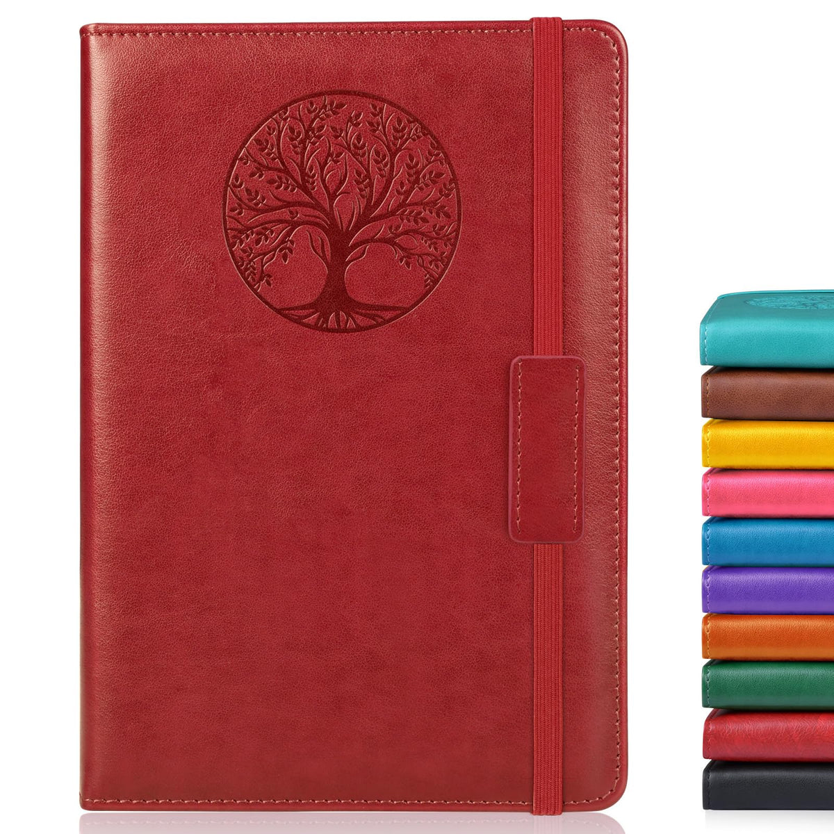 Biuwory Leather Journal Notebook,256 Thick Lined Pages,Hardcover 5.7"×8.3"