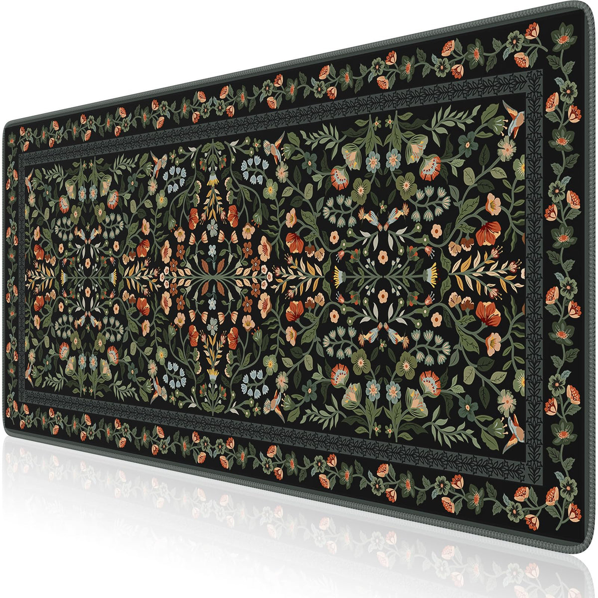 iCasso Desk Mat,Mouse Pad for Office Decor,35.4x15.7in,Deep Green