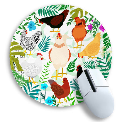 Gctriki Pink Round Mouse Pads for Desk, Cute Office Decor for Women 8.6 in